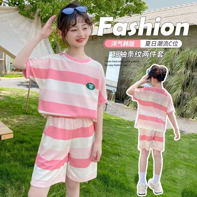 Girls Summer Suit 2025 New Thin Style Polo Collar Quick-Drying Basketball Uniform Summer Casual Two-Piece Set