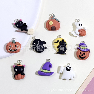 Resin Halloween Accessories Cream Mobile Phone Case Material Handmade Hairpin DIY Halloween DIY Jewelry Resin Accessories