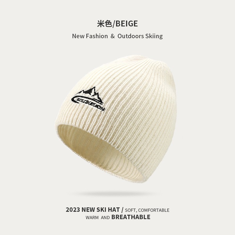 Nuevo invierno de punto esquí casquillo los hombres y las mujeres montar al aire libre a prueba viento caliente lana fría sombrero DMZ94
