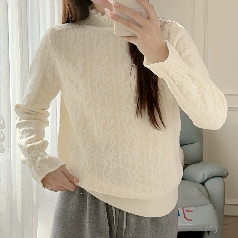 Спотовые осенние и зимние толстые трикотажные изделия с длинными рукавами