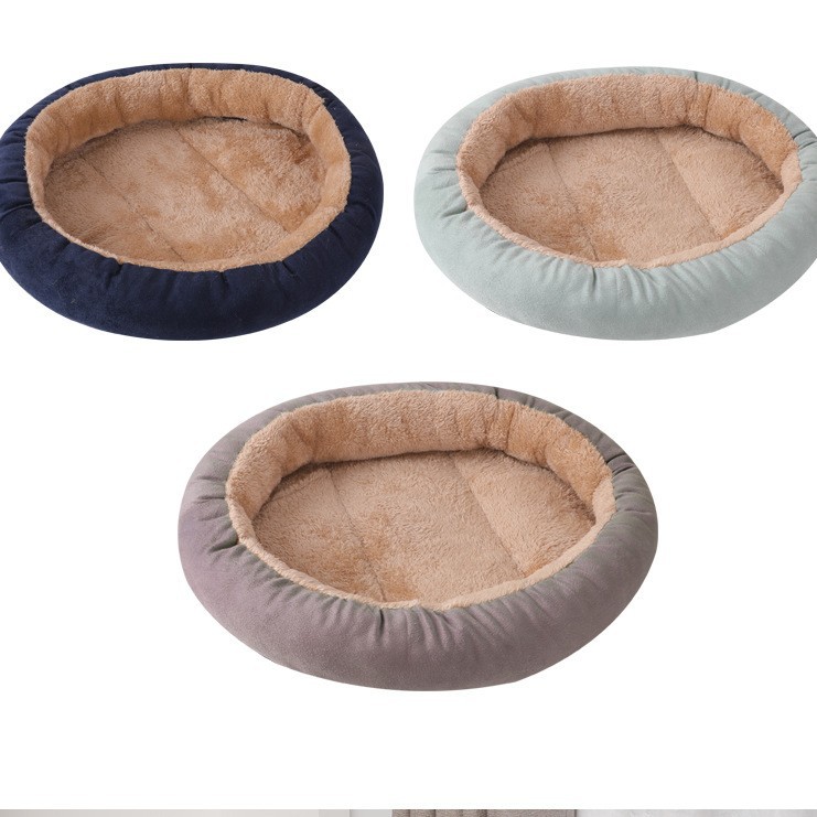 Perrera nuevo Four Seasons Oval gato Nido Cama de Gato caliente nido de felpa resistente a los mordiscos de piel antiadherente suministros para mascotas gato perro estera nido