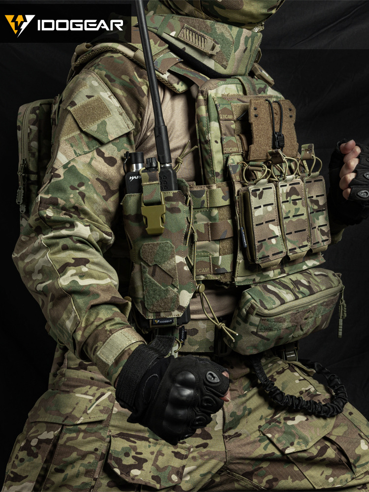 Idogear pequeño acero escorpión al aire libre hervidor bolsa chaleco molle con bolsa deportes hervidor cubierta multifuncional bolsa de artículos diversos