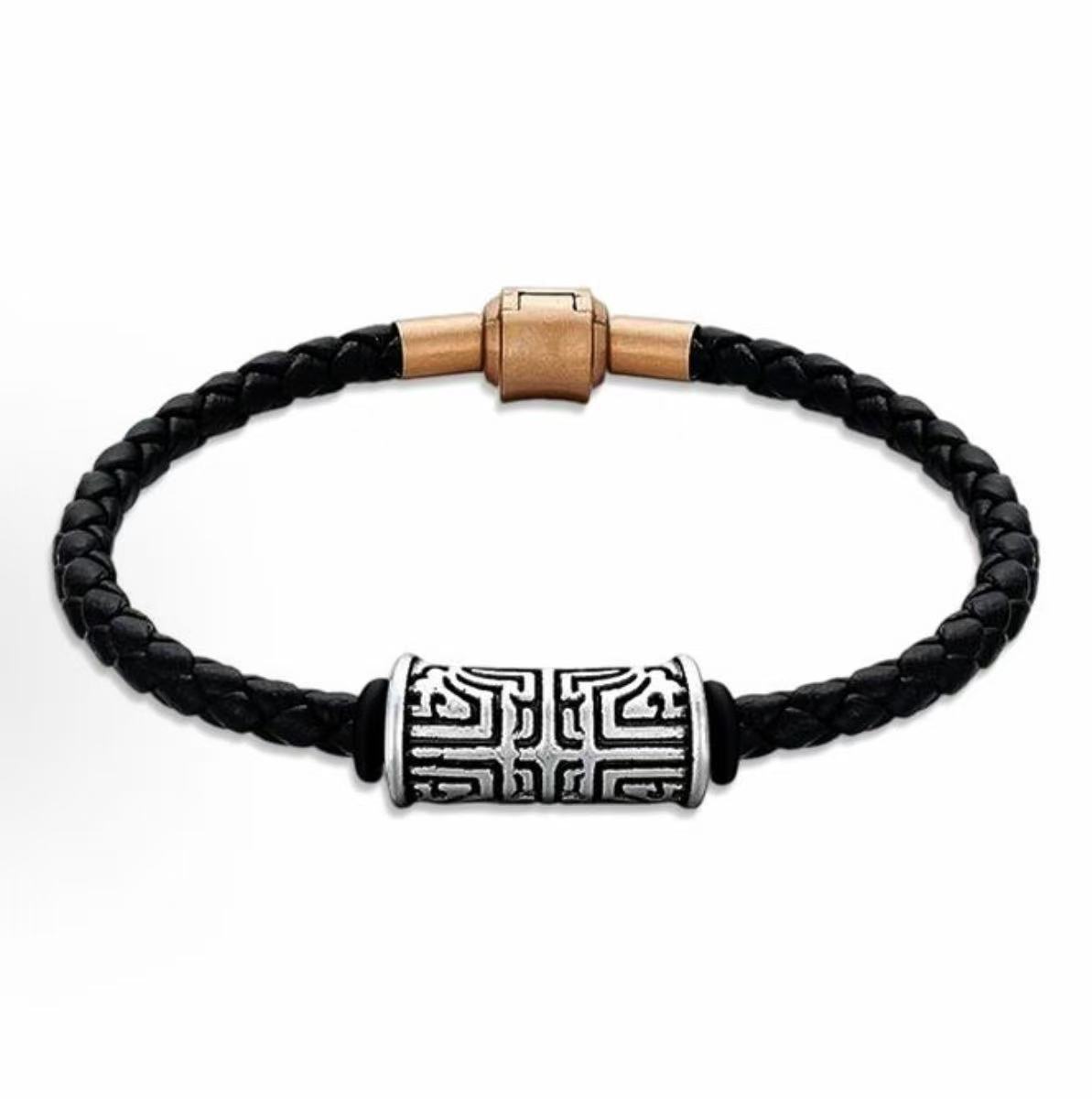 Pure Silver 999 New Chinese Style Retro Good Luck Ethnic Style Wealth-Attracting Bold Bracelet Personalized Trendy Fashion Bracelet