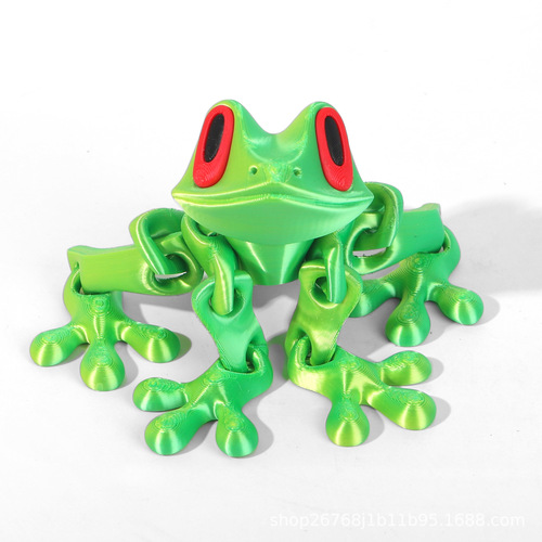 3D Printed Magnetic Frog Joint Articulated Model Craft Desktop Refrigerator Ornament Figure Collectible Toy