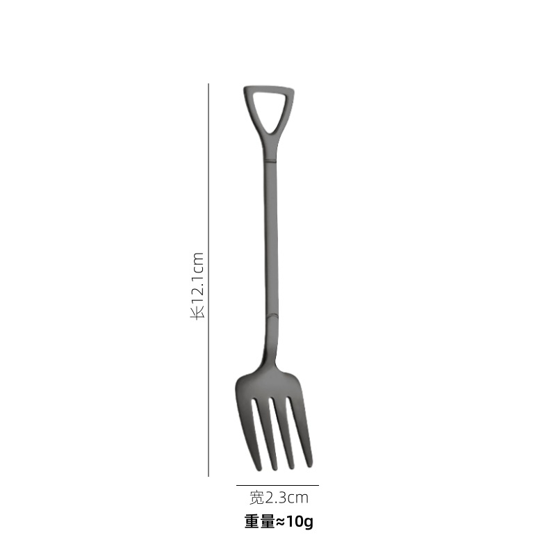 포크 12cm 블랙