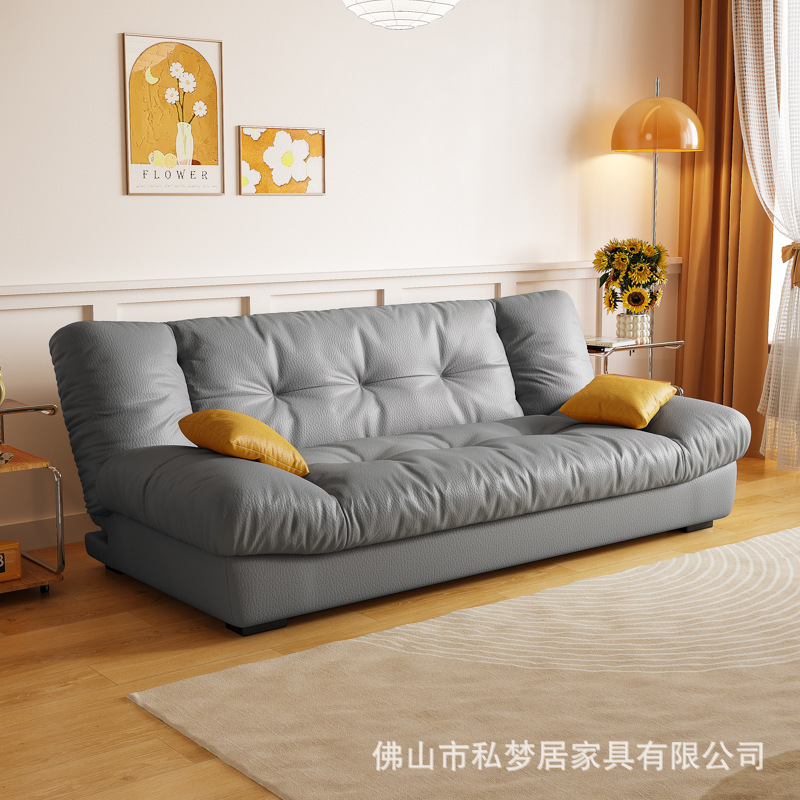 云朵布艺沙发床折叠两用客厅小户型2025新款法式三人位直排奶油风|undefined