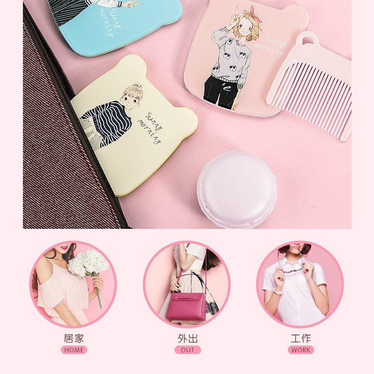 N3117 espejo de modelado peine traje cosmético espejo belleza espejo peine del pelo Yiwu 2 yuanes dos yuanes