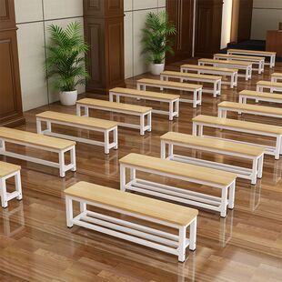 Steel-Wood Bench, Bench, Shopping Mall Wooden Stool, Bathroom Stool, Shoe Changing Stool, Dressing Room Stool, Bench, Dining Table Stool, Rest Stool