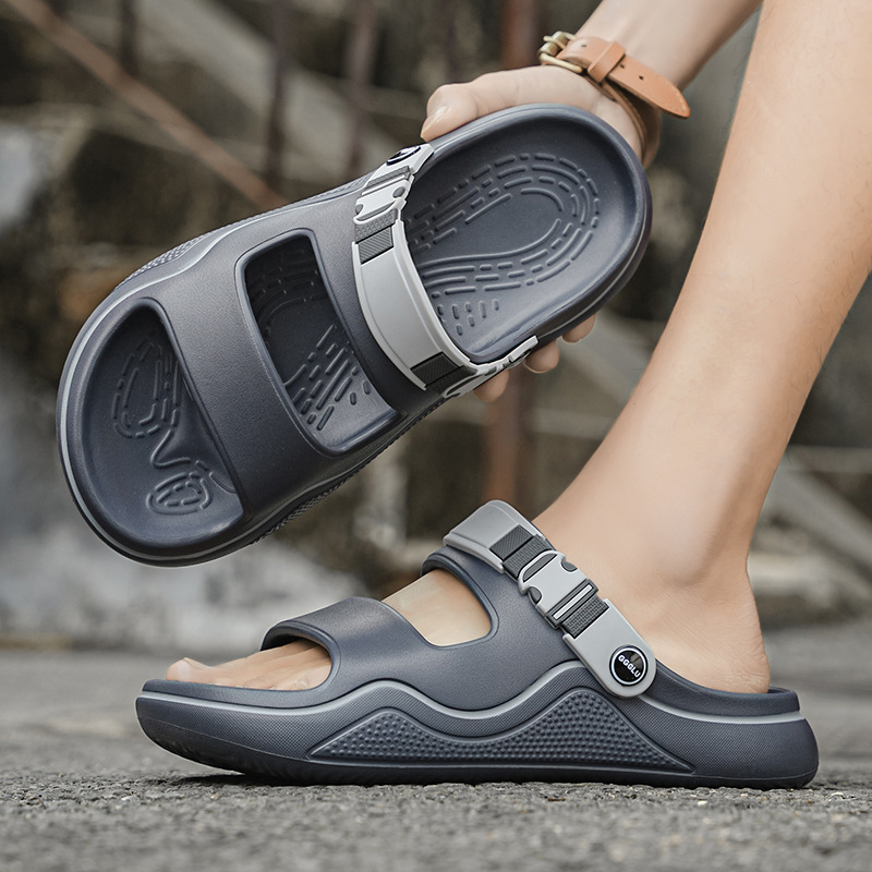 Sandalias de pelo para hombre verano nuevo estilo deportivo nuevo estilo de conducción zapatillas de doble uso al aire libre para hombre zapatos de playa de gran tamaño