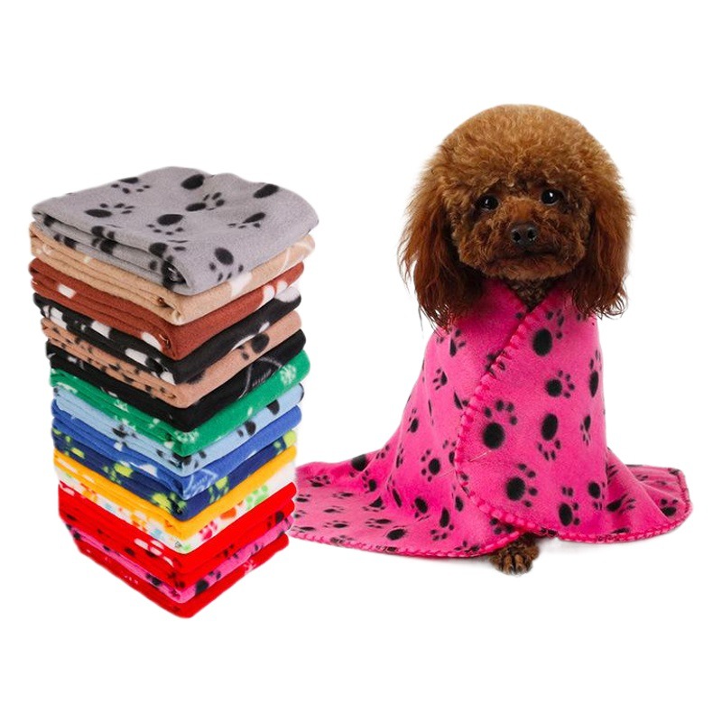 [100 Postage] in stock Cross-border Asun Hot Pet Paw Print Blanket Cat and Dog Mat Pet Blanket Batch