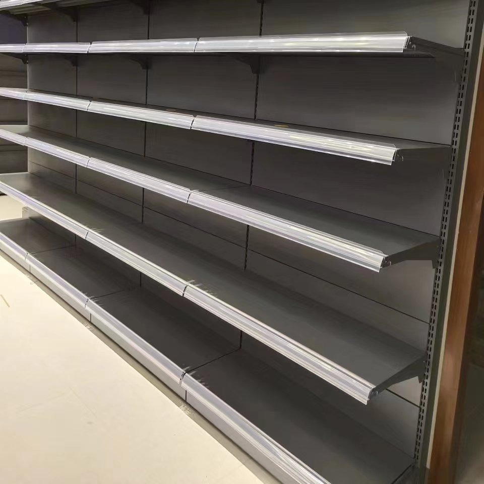 Fábrica de estantes de supermercado unilateral y doble cara engrosado tienda de conveniencia tienda de venta de artículos de exhibición estante de exhibición super estante multicapa