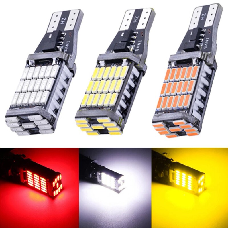 Car LED decoding reversing light T15-4014-45SMD turn signal brake light bright tail light bulb