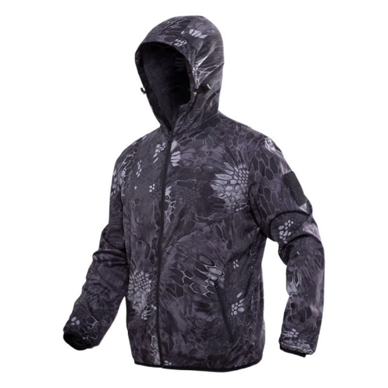 Cross-Border Supply of Military Eagle Summer Quick-Dry Camouflage Skin Jacket Tactical Hooded Outdoor Windbreaker Breathable