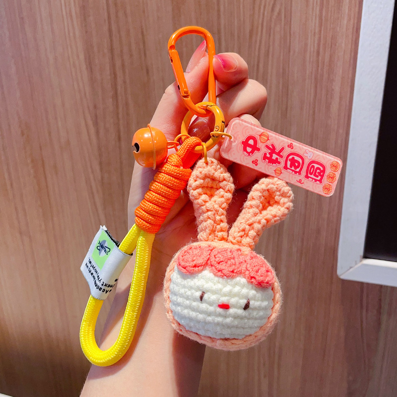 中秋節小さなギフトぬいぐるみかぎ針編みムーンウサギキーホルダーペンダント 2025 新しいかわいいスクールバッグペンダント|undefined