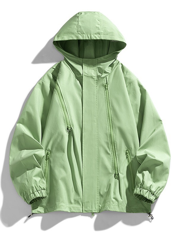 Trendy Outdoor Casual Sports Hooded Jacket Men's Loose American High Street Splicing Functional Jacket Trendy Outdoor Casual Sports Hooded Jacket Men's Loose American High Street Splicing Functional Jacket
