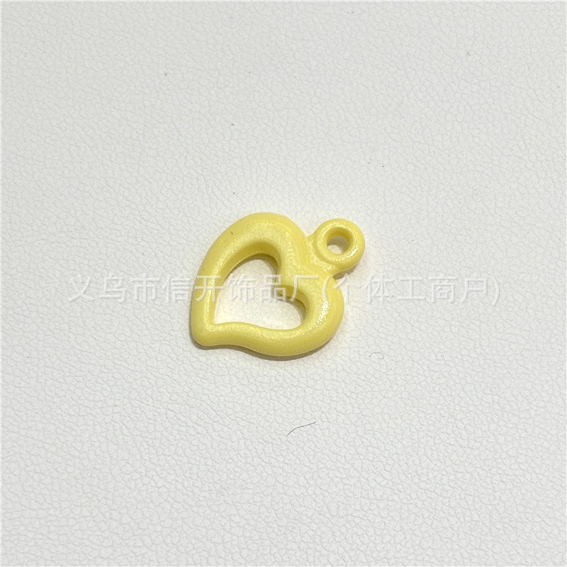 吊孔亚克力烤漆爱心形隔珠串珠配件手机链钥匙链手工diy饰品材料|undefined