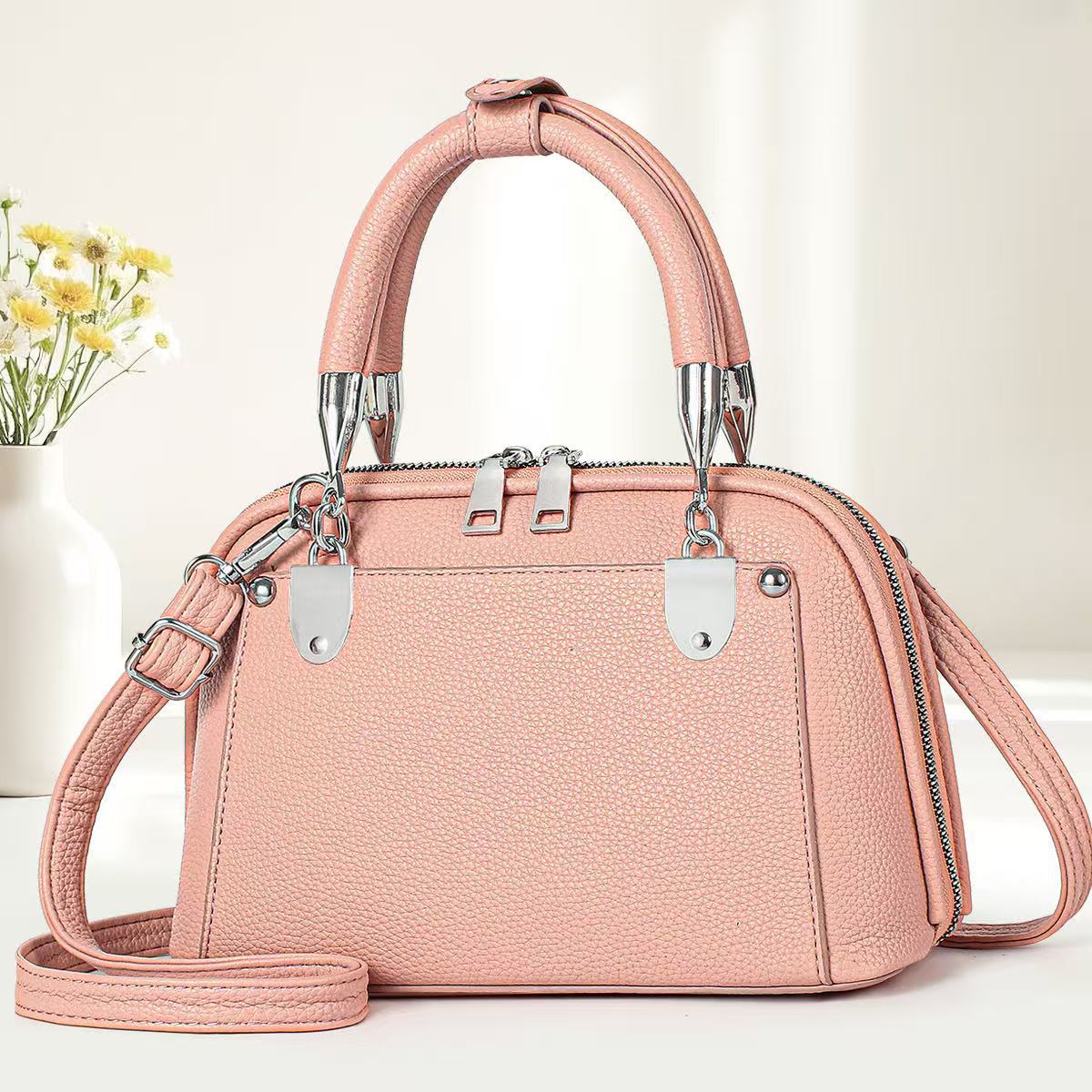 Bolso de lujo ligero para mujer 2025 nuevo bolso a cuadros de un solo hombro bolso de viaje de gran capacidad bolso de mano
