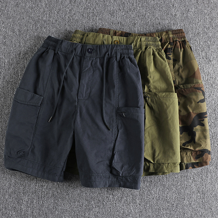 Vintage Wash Camouflage Cargo Shorts 2