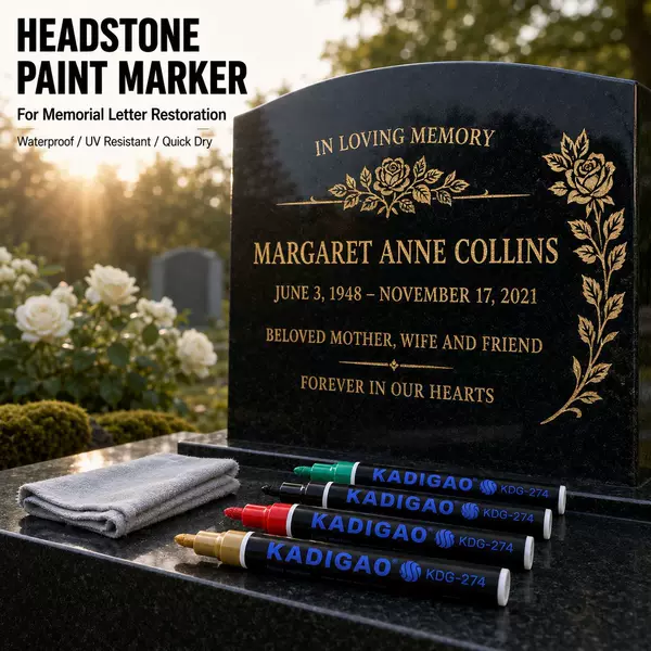 Cross-border best-selling inscription and tombstone repair paint, waterproof and non-fading tombstone marking pen, large-capacity 3mm marker pen