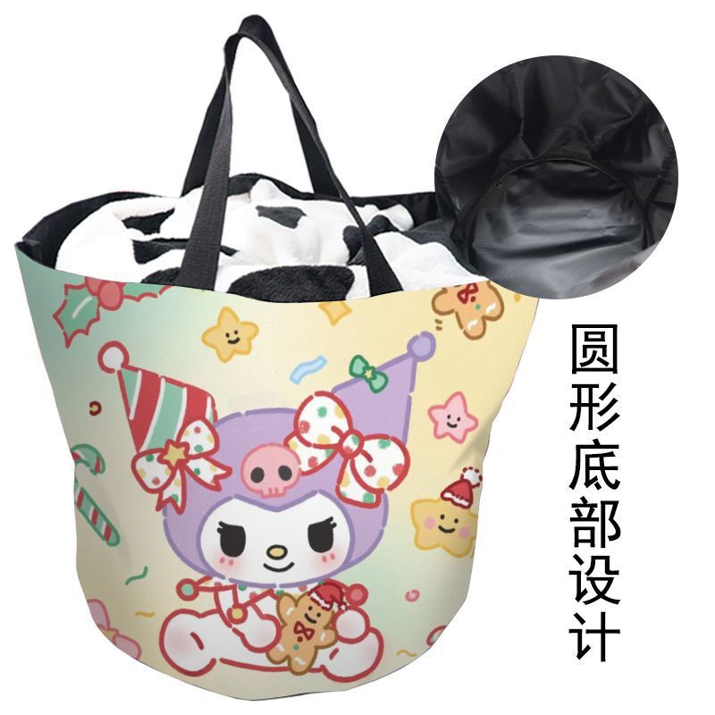 圣诞节专题 三丽鸥库洛米圣诞夜惊魂周边史迪仔储物包圆底杂物包