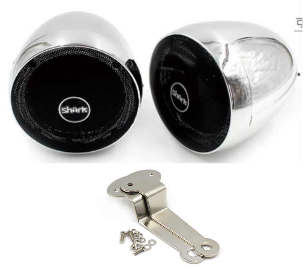 SHARK Motorcycle Audio 12V Waterproof Speaker 3inch Full-Range Rearview Mirror Mount Speaker 97MA
