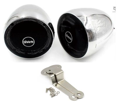 Rearview Mirror Mount Speaker – Motorcycle Helmet Headset - dark-gray-spk98ma