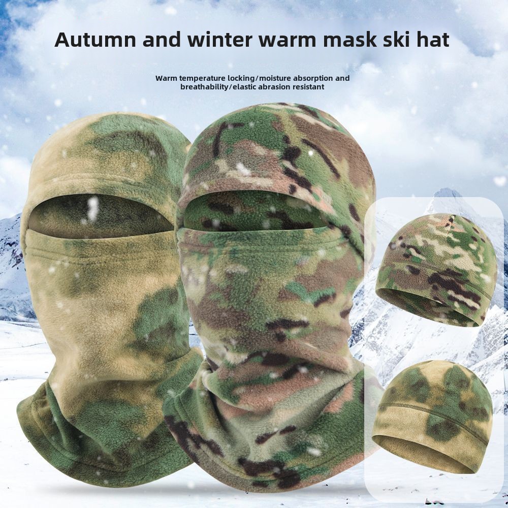 Ruidong Autumn and Winter Cycling Fleece Cap Outdoor Cold-Proof Hood Helmet Liner Windproof Mask Breathable Warm Hat