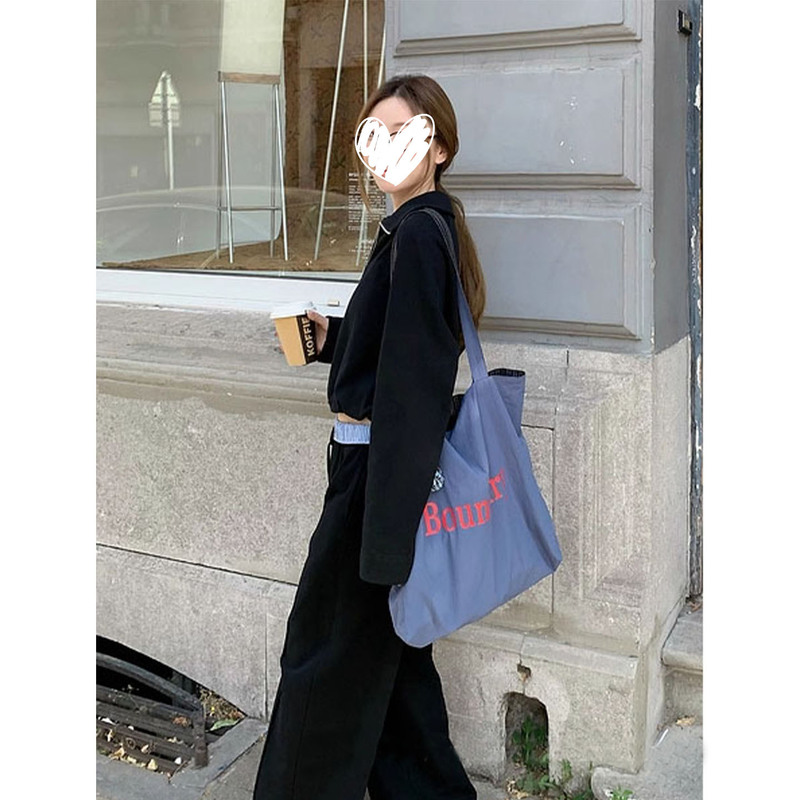 2025年早秋新款气质藏蓝色长袖翻领卫衣女休闲直筒裤长裤两件套装|undefined