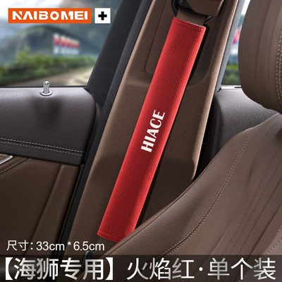Lion Car Safety Belt Shoulder: Seat belt shoulder pad - hiace-suede-33cm-flame-red-shoulder-pads-single-pack