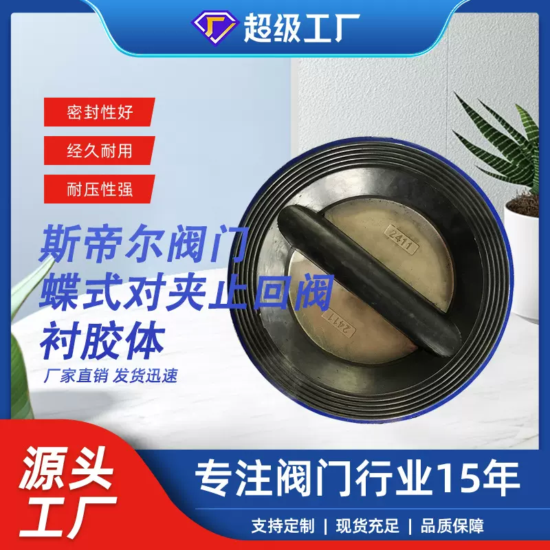 蝶式对夹止回阀 衬胶包胶双瓣止回阀逆止阀 厂家天津DH77J-16