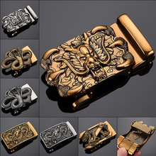 复古风男士皮带头中国龙合金自动扣头单扣批发厂家直销
