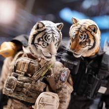 现货 Mostoys 1/6老虎头雕动物模型可搭配兵人偶可动雕刻摆件潮玩