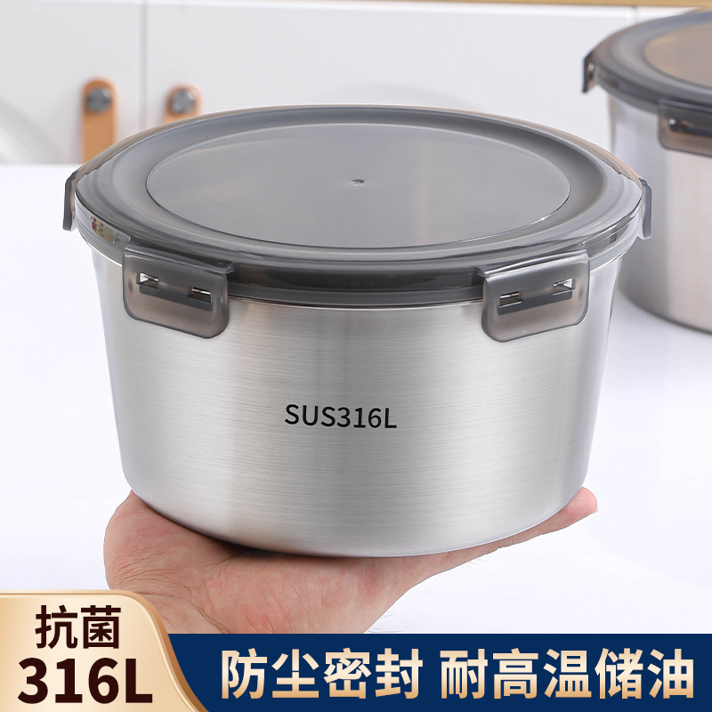 316不锈钢猪油罐食品级辣椒油罐家用储油罐带盖密封装猪油盆2025|undefined