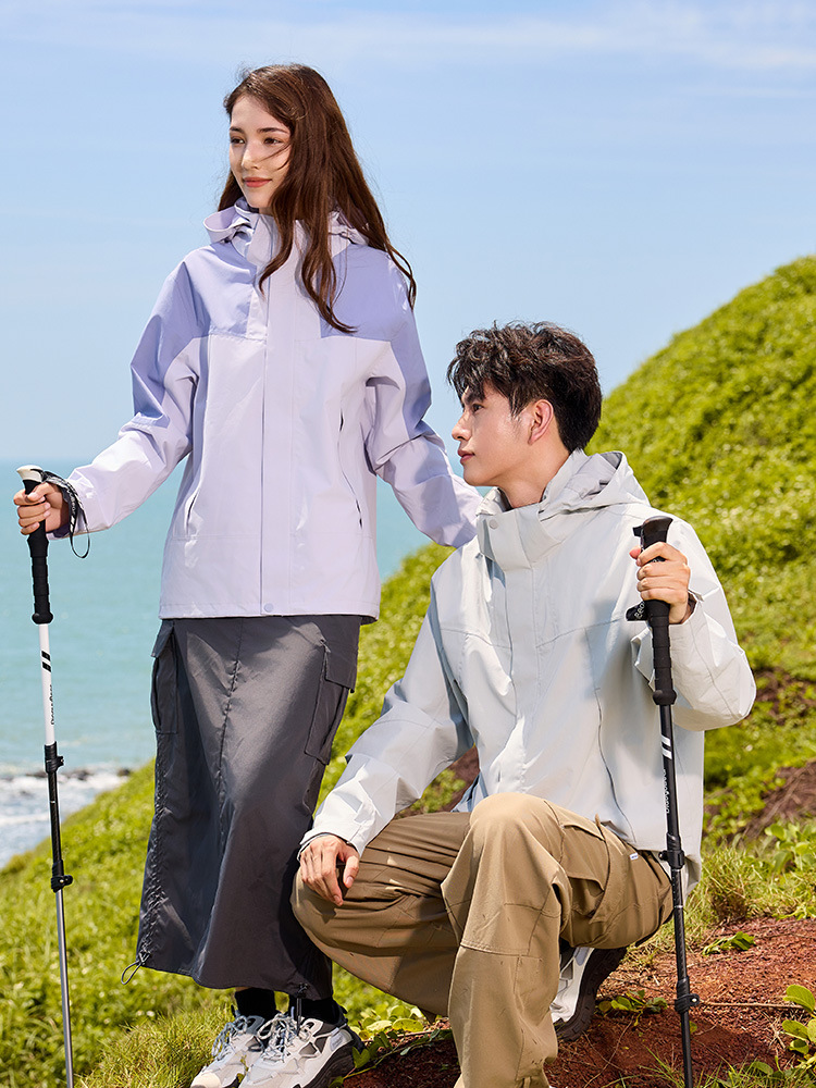 25 冬の新スタイル GB32614 スリーインワンジャケットメンズ防水通気性暖かいアウトドアジャケット女性のカスタムロゴ