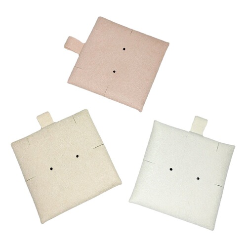 Jewelry bag inner card wholesale 6*6CM double-sided velvet surface microfiber square card holder sponge necklace inner holder