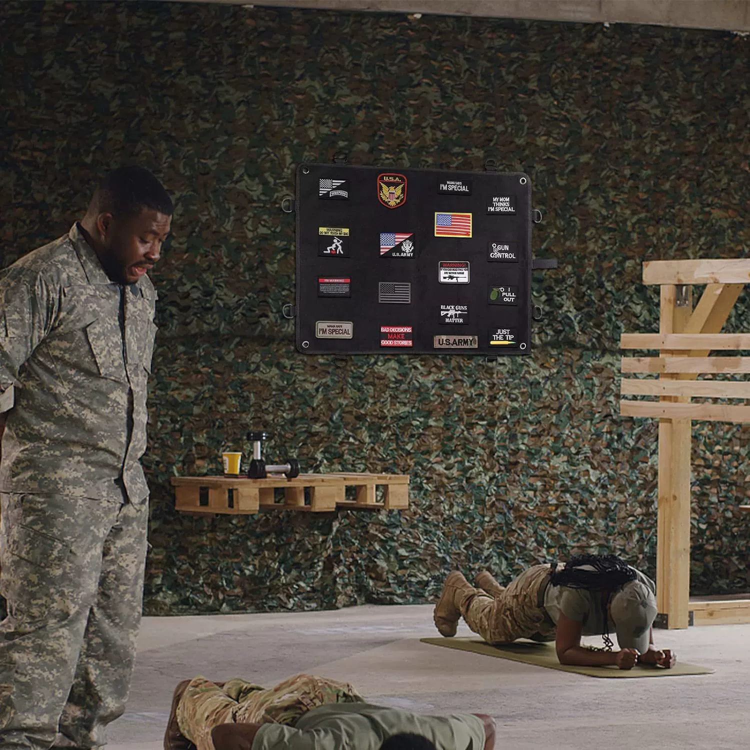 Повязка на липучке, доска для хранения, военный вентилятор, бейдж, паста, подвесная ткань, складной органайзер для медалей, тактическая наклейка на стену