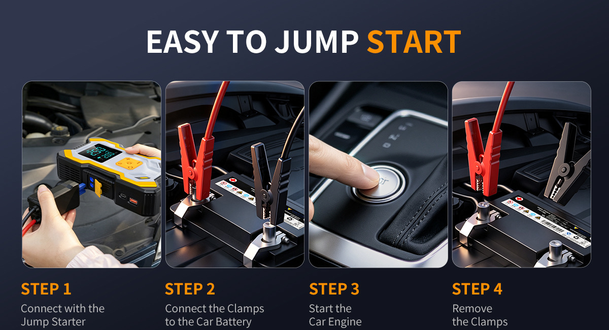 [NC1] Cross-border car emergency starting power supply and air pump integrated power bank, multifunctional portable battery booster