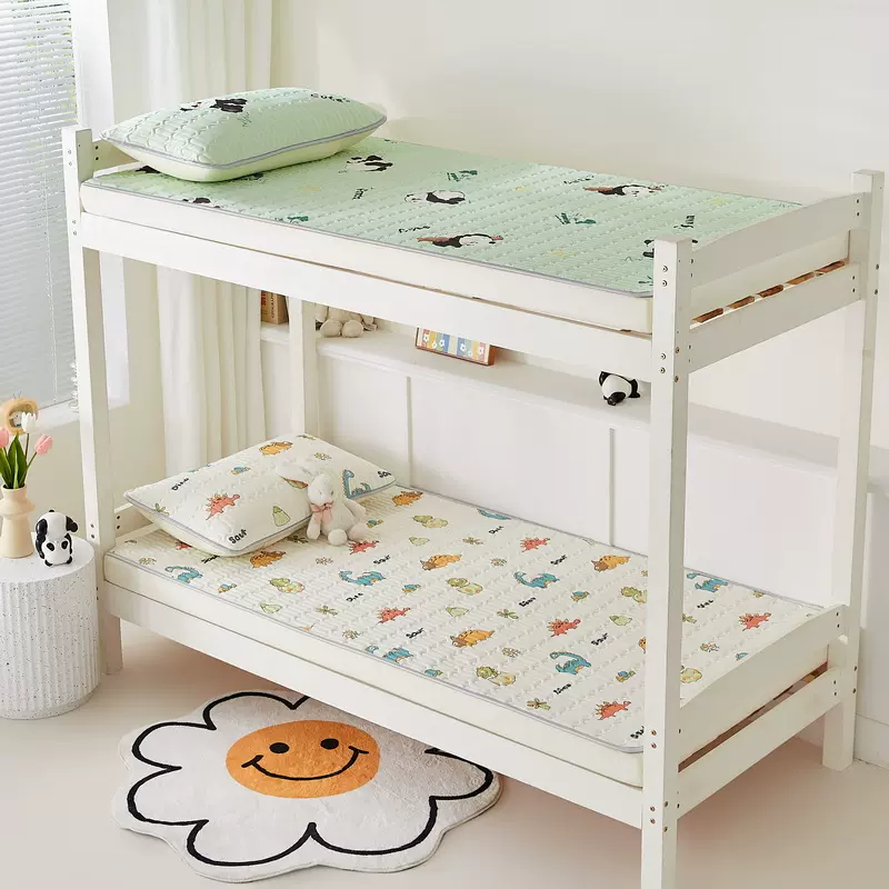 2025新款乳胶凉席学生宿舍印花软席单人上下铺凉席套件外贸批发