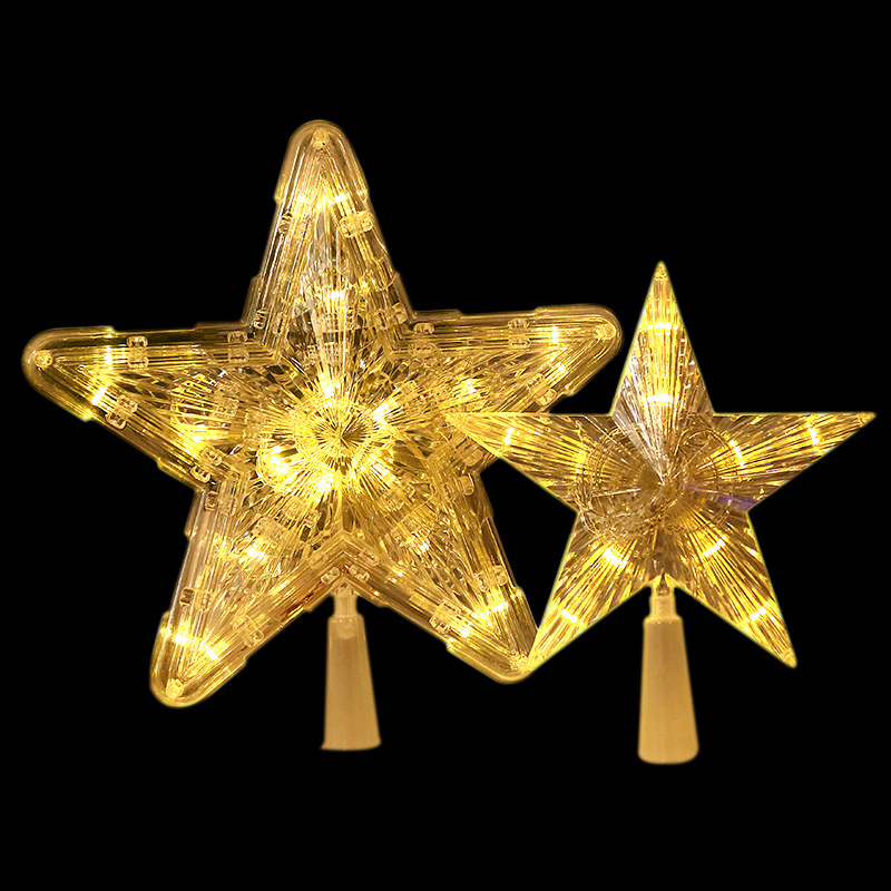 Lámpara de pentaco transfronteriza LED árbol de Navidad iluminación de estrella LED decoración de caja de baterías de pentaco