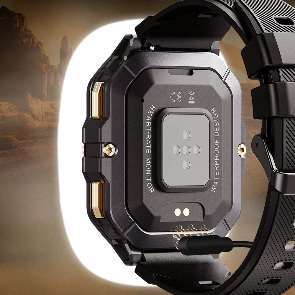 Travel bracelet protected from dust, water and shock, C28, 02inch, bluetooth, tracks heartbeat, monitors oxygen level