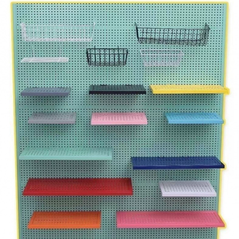 Перфорированная доска с 15 отверстиями, специальные крючки, аксессуары для полок, подходят для супермаркетов, домашней кухни, хранения и демонстрации высококачественного металла.