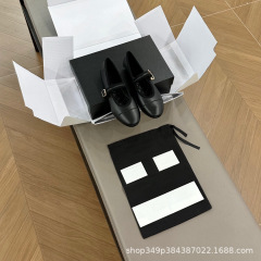 莞産の高品質の小香春夏の新型メアリー珍靴本革刺繍レトロな丸い靴
