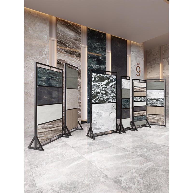 瓷砖展示架多功能陶瓷落地式展架岩板石材大理石地砖木地板样品架