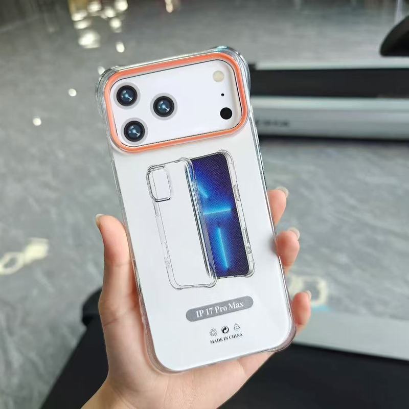 苹果17超级防摔透明手机套适用iPhone17ProMax彩色镜头框软手机壳|undefined