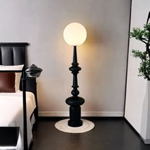 意式复古设计罗马柱落地灯客厅沙发旁卧室中古装饰台灯创意立式灯