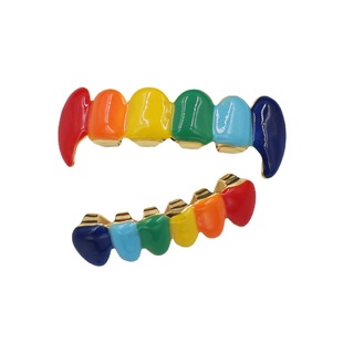European and American fashion hot buy hip-hop colorful oil drop spike HIPHOP nightclub hipster Halloween stage props