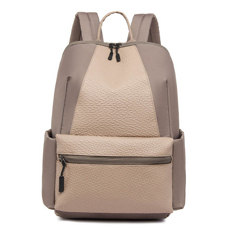 2023 nueva mochila Oxford casual para mujer, costura de moda, mochila para computadora de viaje al aire libre de gran capacidad retro