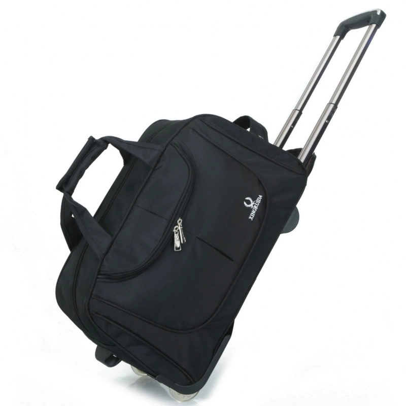 Foldable waterproof travel suitcase / handheld bag, telescopic handle and wheels, spacious, unbranded
