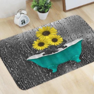 Alfombra de suelo de Navidad transfronteriza puerta de entrada alfombra de suelo de puerta de cocina alfombra de suelo de absorción de agua antideslizante alfombra de suelo antisucia en stock