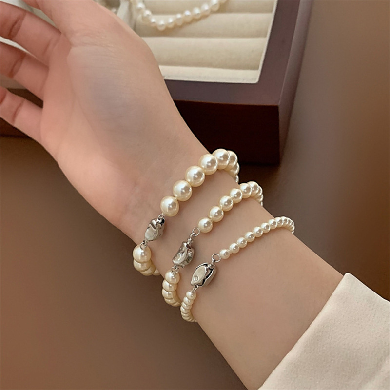 Braccialetto di perle francesi Shihua per le donne, semplice, nuovo stile, leggero, lusso, nicchia, accessori squisiti di alta qualità, braccialetto_voghion.com